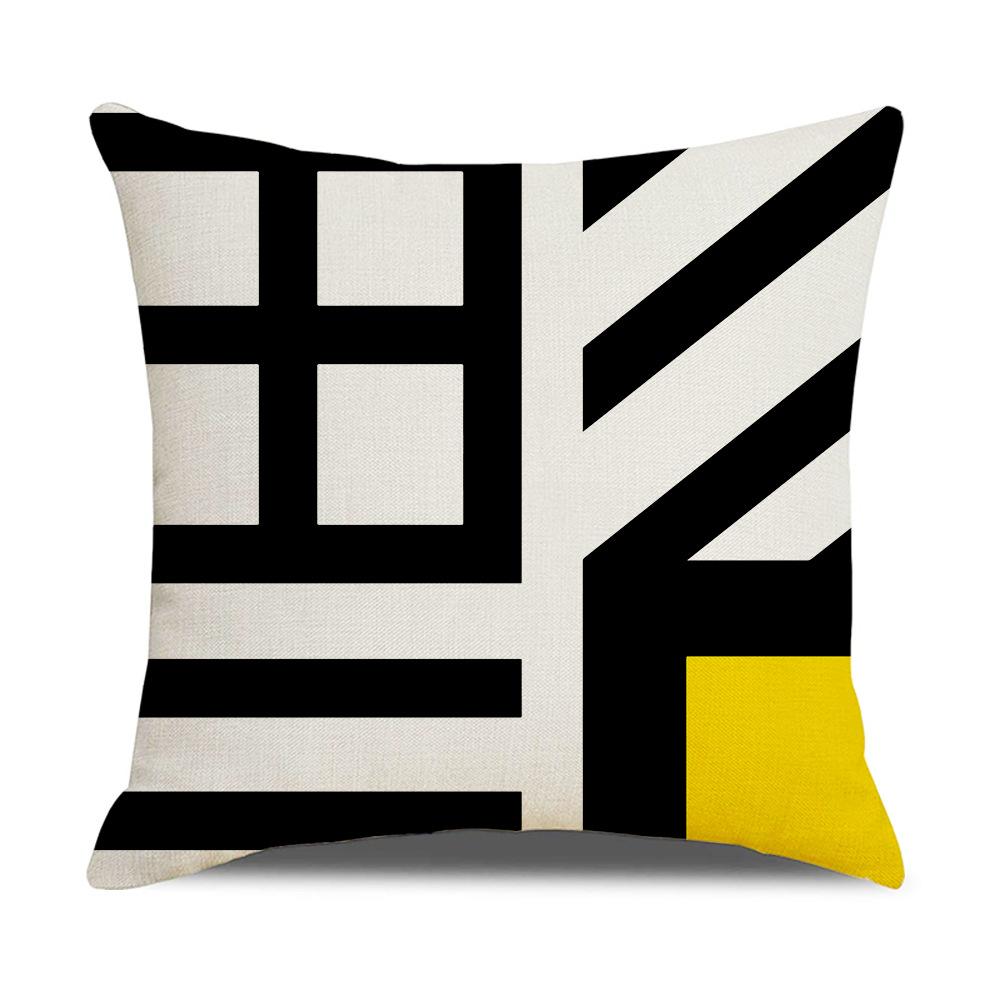Modern Simple Nordic Ins Style Linen Pillow Case Sofa Pillow Case Home Supplies Contrast Color Pillow Case