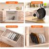 3 Pack Pot Lid Organizer for Cabinet, Stainless Steel Pot Lid Rack with Anti-slip Pad, Lid Holder for Pans Pots, Bakeware, Plates, Cookie Sheets,