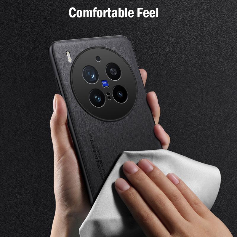 Skórzane etui Funda na VIVO X300 Pro Etui na VIVO X300 Pokrowiec Moda Tekstura włókna PU-Skóra Ochrona Wstrząsoodporna Nakładka na telefon