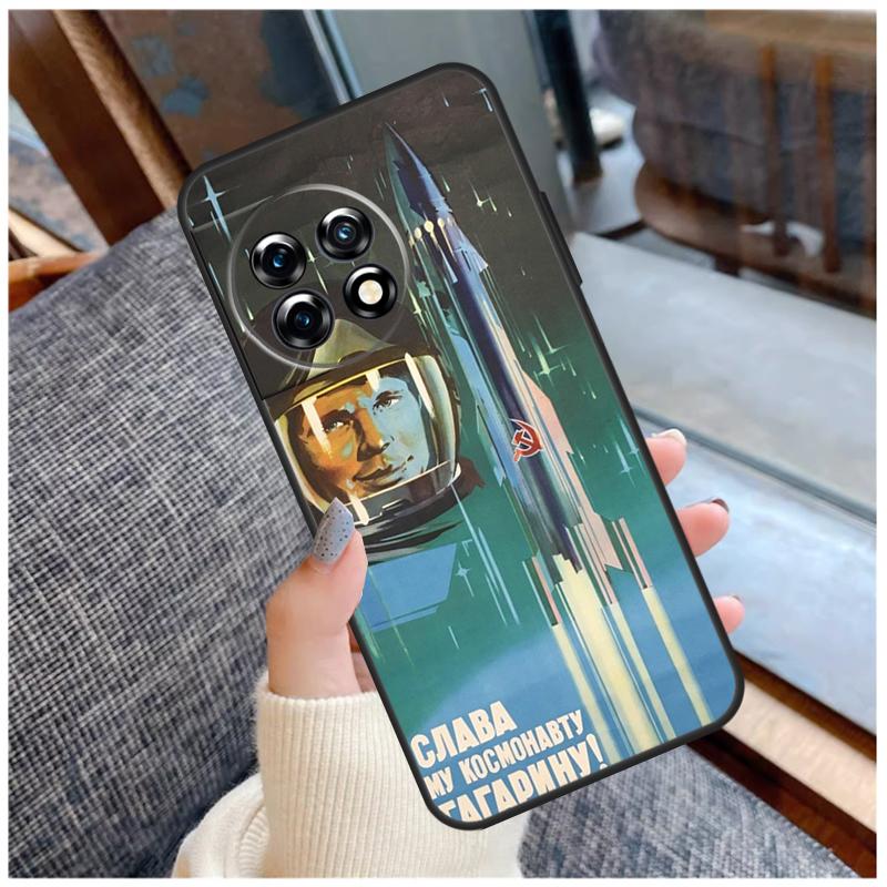 CCCP Soviet Space Propaganda Art Case For OnePlus 13 15 13R 13T 12 12R 11 9 10 Pro 10T 8T Nord 5 CE 2 3 4 Lite N20 N30 Coque OnePlus 10Pro
