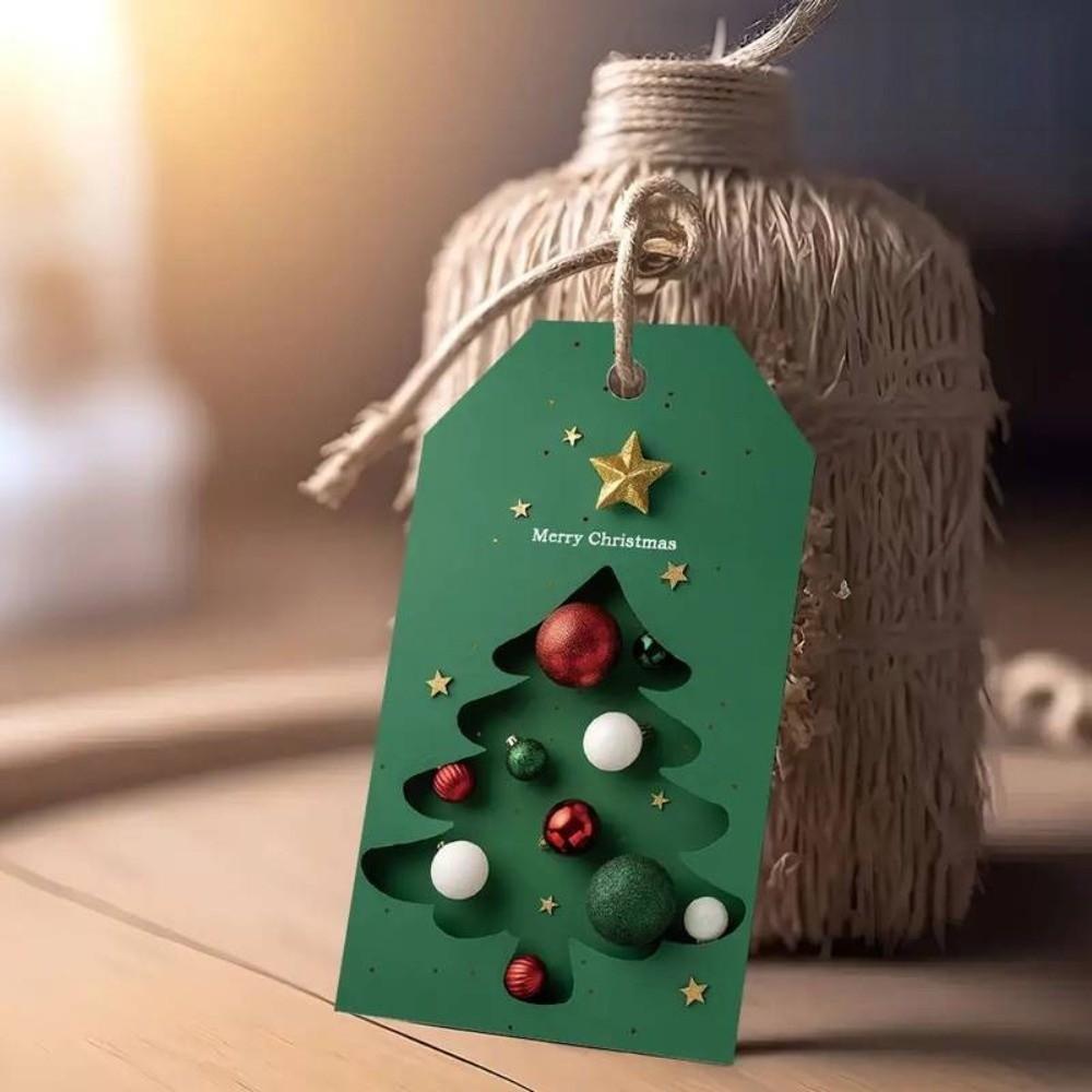 50 Sheets Handmade 3D Effect Label 10m Rope Paper Hang Tags  Clothes Packaging