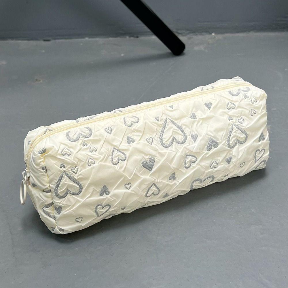 Large Capacity Pen Bag Love Print Pattern Storage Bag High Quality Cosmetic Bag Boys/Girls