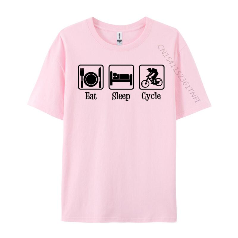 Eat Sleep Cycle Tshirt Design Tops Shirt Cute ONeck Printing 100 Cotton Mens T Shirts Printed Drop Shipping