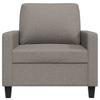 Vidaxl Armchair, Taupe, 60 Cm, Upholstered In Fabric