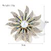 Crystal Sunflower Brooch Pins Rhinestone Lapel Wedding Brooches Jewelry Gifts