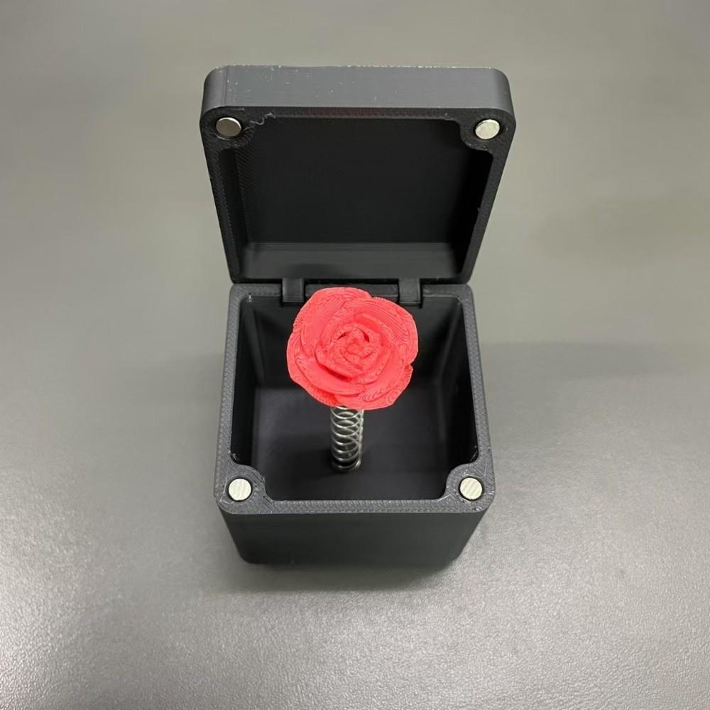 Interactive Game 3D Printed Annoying Gift Box Pop-Up Novelty Surprise Gift Box Red Heart Shape Rose Gag Joke Home Decoration