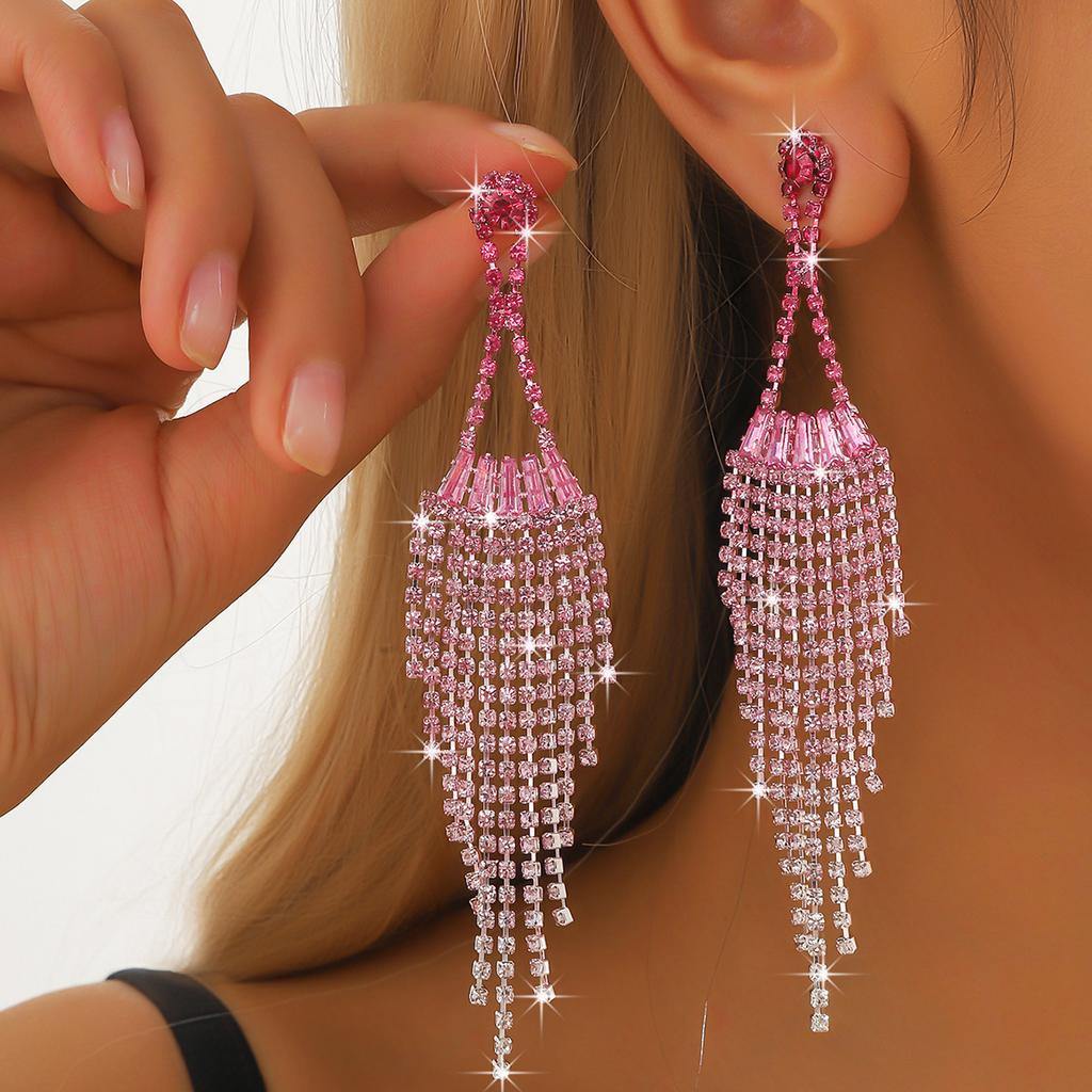 2PC Women's Fashion Colorful Tassel Design Earrings Suitable for Travel, Party, Festival Dress Gifts
