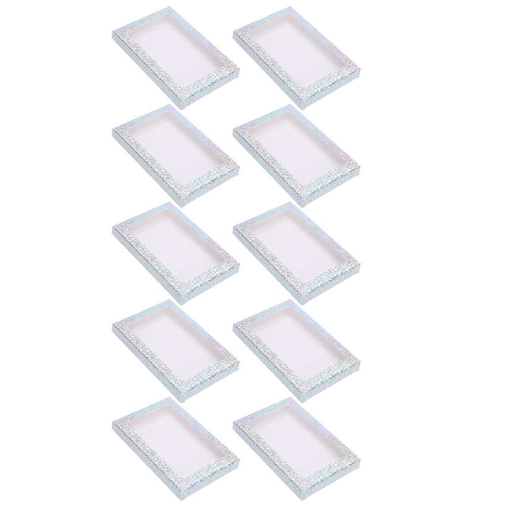 10pcs False Eyelashes Packaging Box Empty Exquisite Eyelashes Storage Box Case AccessoryD15