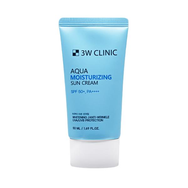 3w Clinic Увлажняющий солнцезащитный крем Aqua SPF50+ PA++++ 60 мл (3 варианта) #Sun Cream 60ml X 1pcs