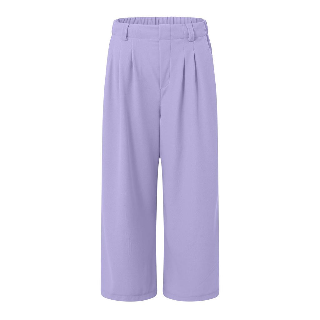 New European and American Drape High Waist Wide Legs Loose and Versatile Casual Loose Trousers Women