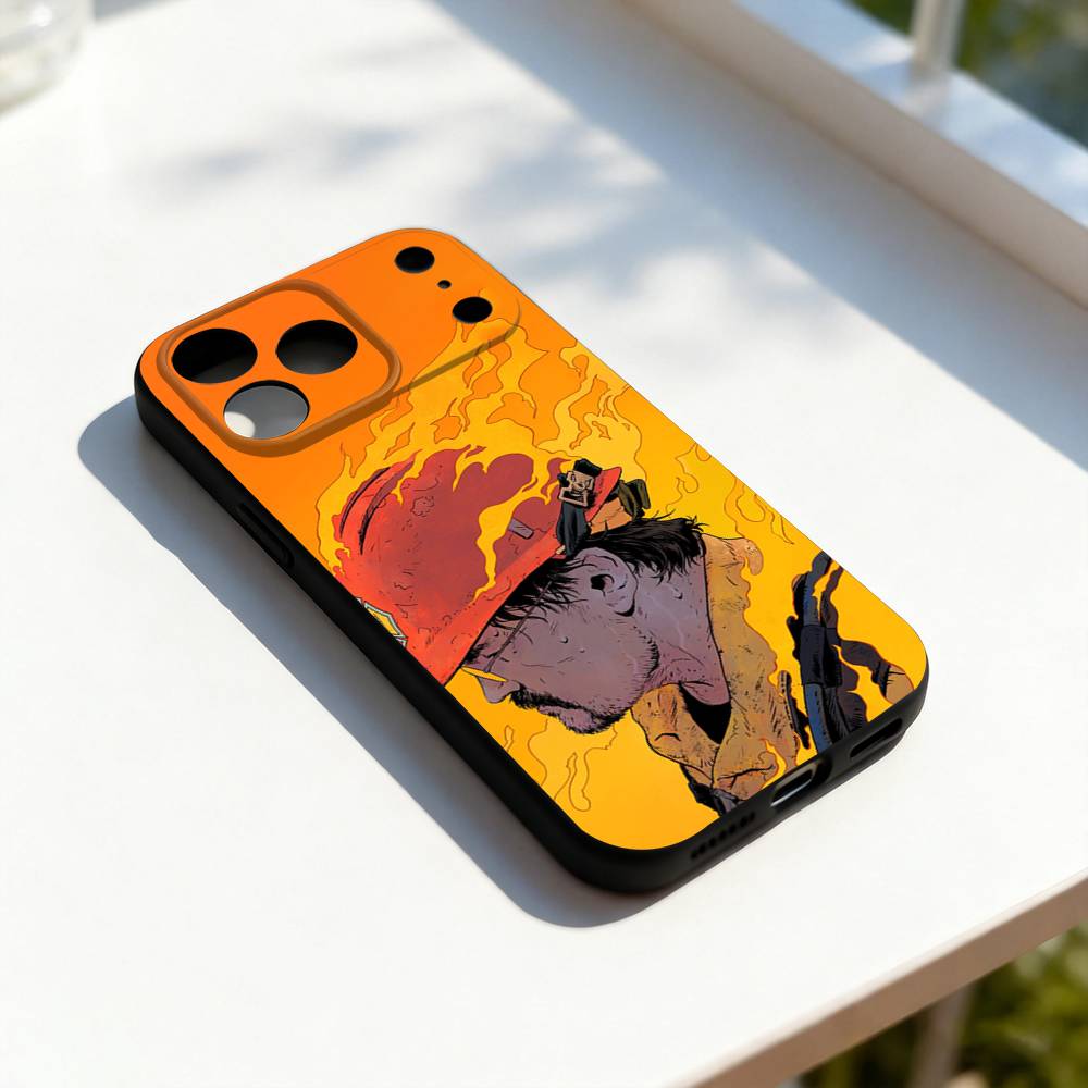 

Fireman F-Firefighter For iPhone 17,16,15,14,13,12,11,Pro,Max,Plus,E,SE4,Air,Mini Black Soft Cover Phone Case iPhone12PRO
