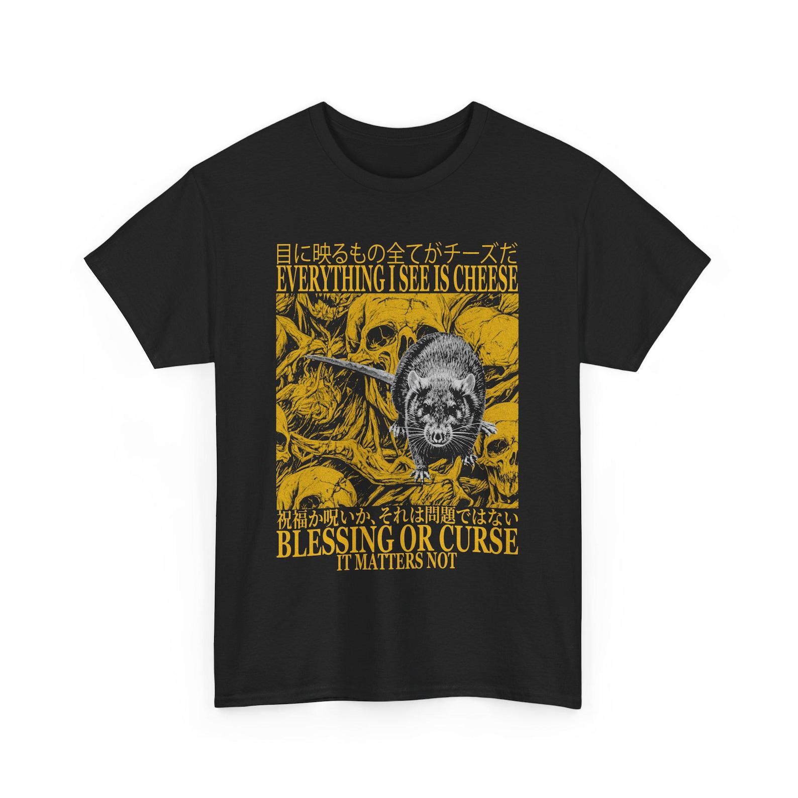 Everything I See is Cheese Vintage Japanese Rat T-Shirt L