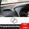 Car Front Upper Air Condition Vent Outlet Cover Trim For Hyundai Kona SUV 2017- Carbon Fiber Interior Accessories