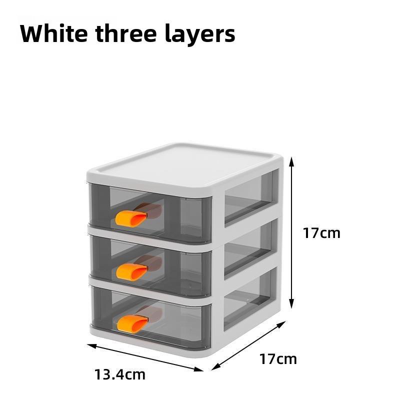 Modern Minimalist Plastic Desktop Storage Box With Drawers For Office And Home Organization