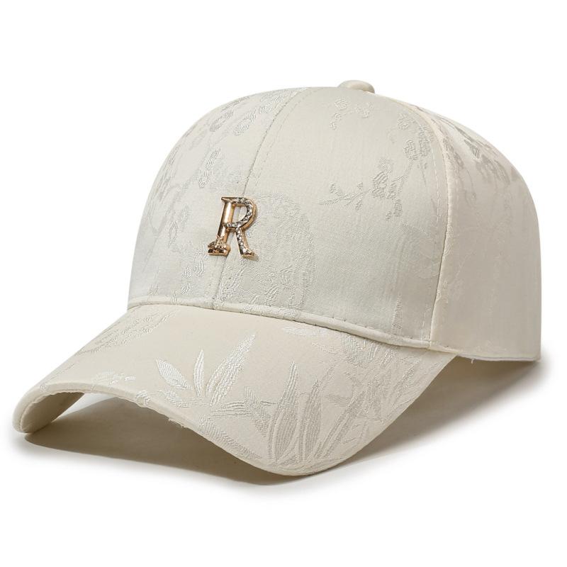 Embroidered Baseball Cap Spring Summer Pattern Cap Outdoor Sun Hat белый