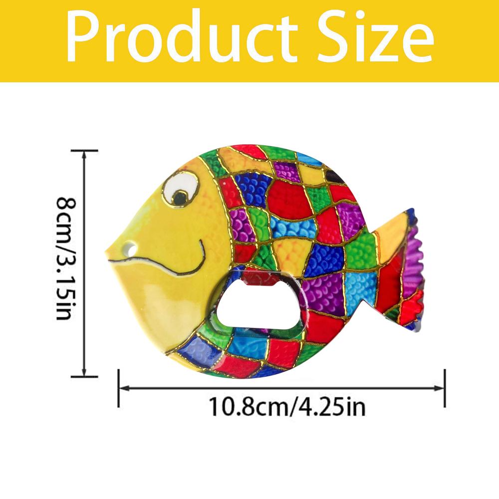 Fat head fish bottle opener Multifunctional Fridge Magnets cute Fish Pattern Beer Bottle Opener home Decorative Holiday Gifts