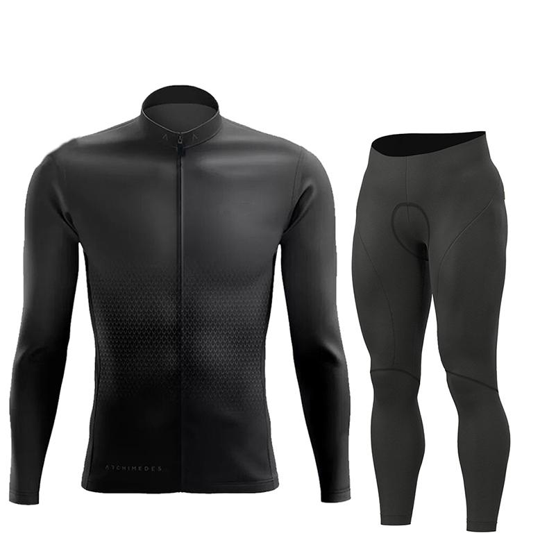 Men Spring Breathable Cycling Clothing Set Ropa Ciclismo Autumn Long Sleeve Outdoor Cycling Jersey Set MTB Bicycle Clothes