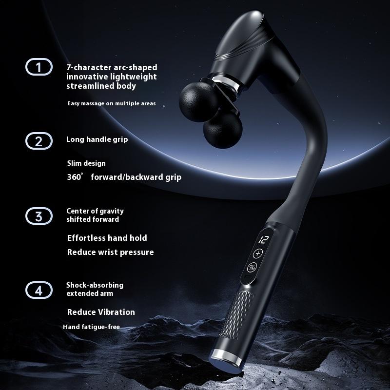 Elbow fascia gun, shoulder, neck, waist and back massage, beating cervical spine massager, new long-handled elbow fascia gun
