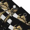 Stylish Black and Gold Shower Curtain with Bow Design - Waterproof Heat Resistant Machine Washable Bathroom Decor  Easy-Clean