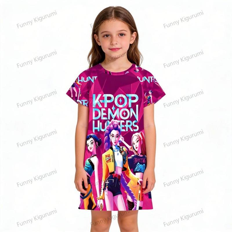 

Girls Night Dress Summer Dress Cartoon Rumi Mira Zoey Print Toddler Girl Nightgown for Teens S