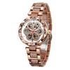 FORSINING Luxury Women's Automatic Watch Flower Skeleton Ladies Mechanical Wristwatch with Diamond Cut Bezel & Crystal Bracelet