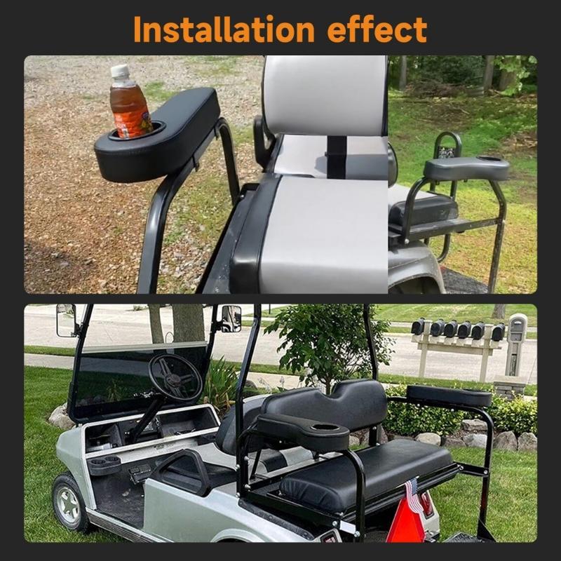 Rear  Arm Rest Cup Holder for Club Car  Back  Armrest Drink Stand Modified Accessory Repair Parts Black
