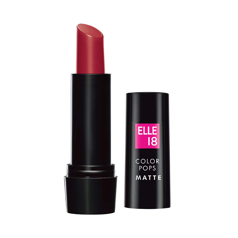 Elle 18 Color Pop Matte Lip Color, R33, Code Red, 4.3 g and Lipstick Deep Pink (Matte)