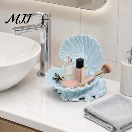 High Quality Relief Tray 3D Printed Shell Jewelry Tray, Decorative Desktop Storage Organizer for Dressing Small Item Table, Opening Trinket Dish Rings