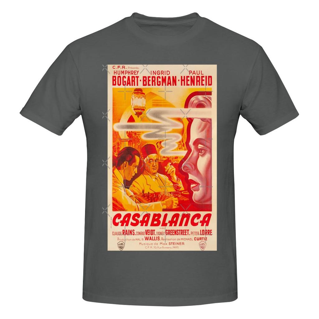 Funny Casablanca Movie Unisexs Tshirt Printed Tops are loose and slim fit Womens Tshirts