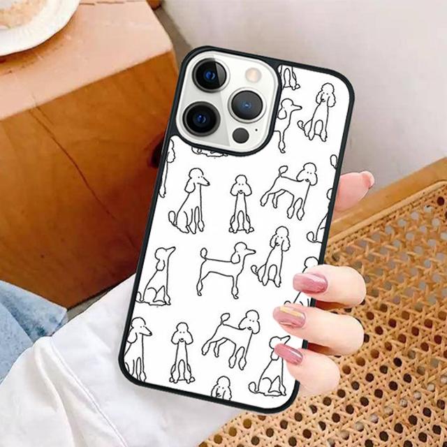 Kreslený kryt na telefon s pudlem pro iPhone 17 Air 16 16e 15 Plus pro Apple 13 11 12 14 Pro Max Kryt coque Shell