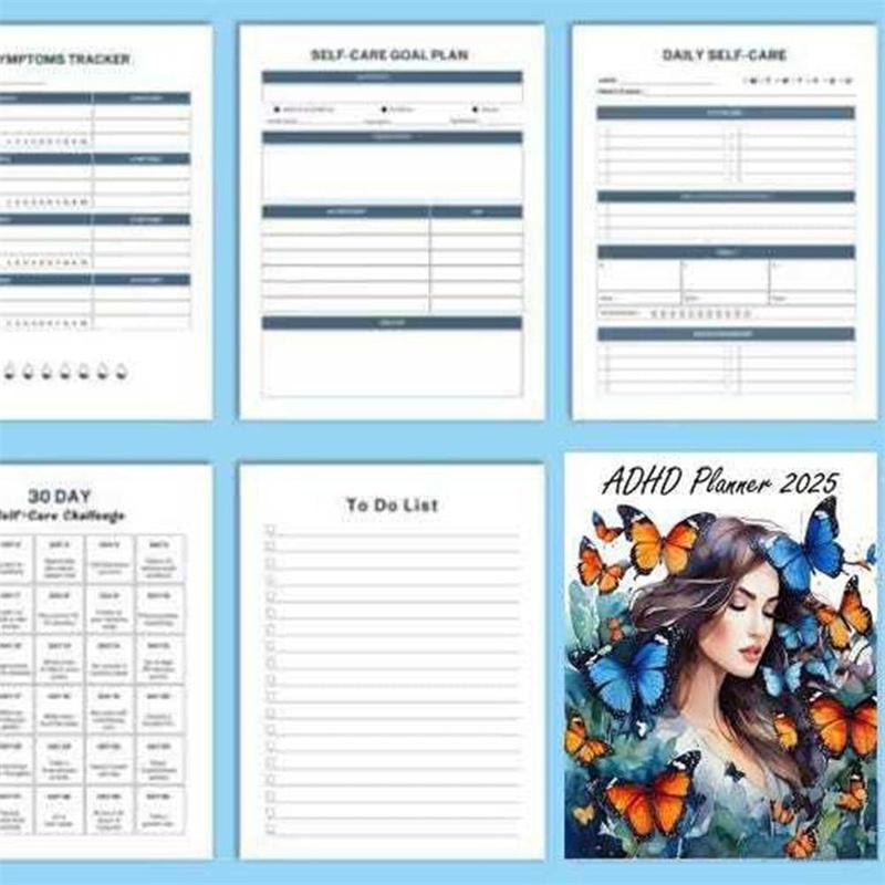 Adhd Daily Planner  Butterfly Cover Design Adhd Planner 2025 Adhd Daily Planner For Neurodivergent Adults Productivity Daily