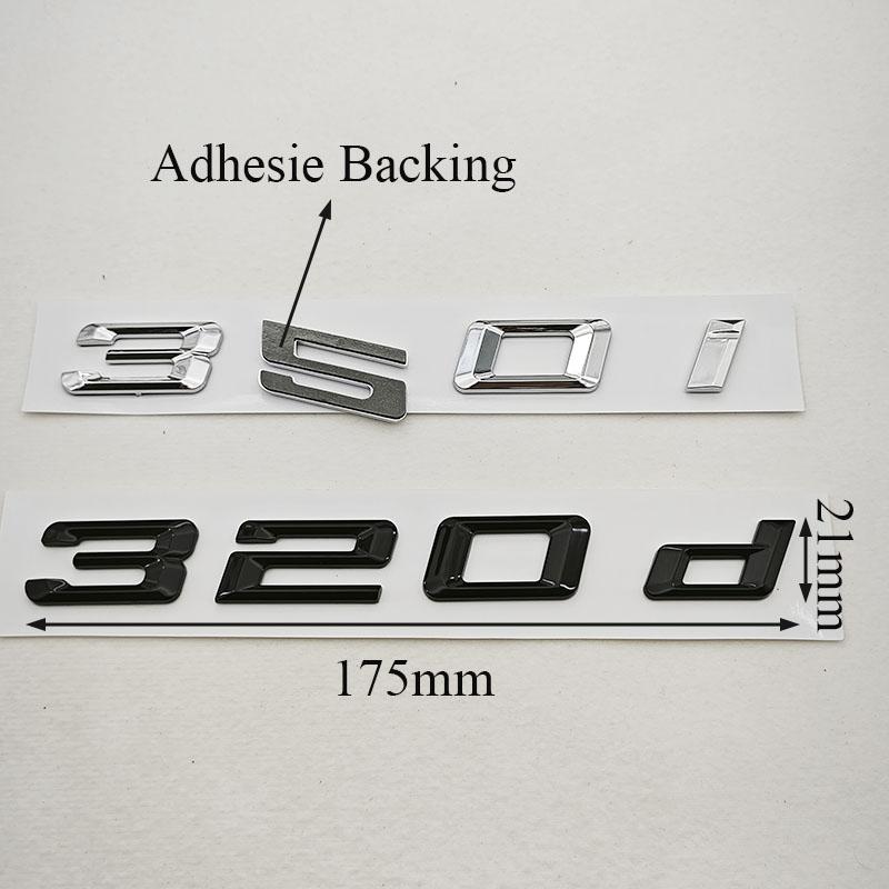 3D ABS Car Letters Logo 320d 320i Rear Trunk Badge Sticker Decals For BMW 320d 320i G20 F30 E90 Auto Exterior Accessories EJ3