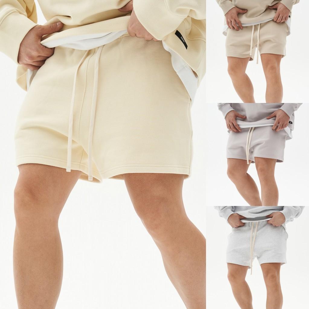 Baumwoll-Kordelzug-Unifarbene Shorts Viertellange Shorts für Sport High Street Herrenshorts
