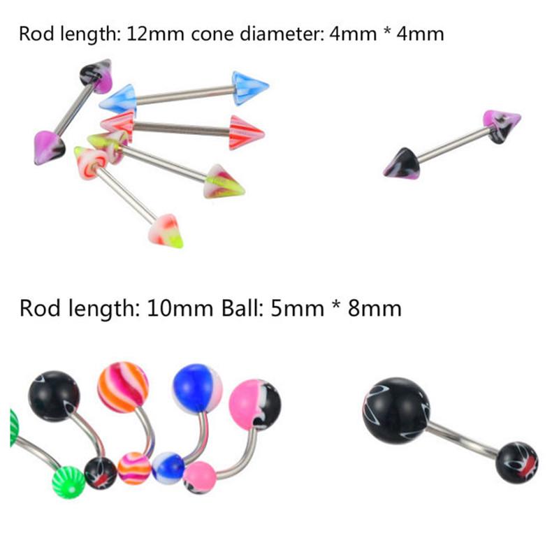 105 ks Hromadné šarže Body Piercing Obočí Šperky Břicho Jazyk Bar Kroužek