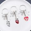 Antique Silver Medical Series Keychain: Syringe, Stethoscope, Heart, Ambulance, and ECG Zinc Alloy Pendant