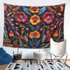 Mexican Embroidery Floral  Tapestry Wall Hanging Aesthetic Home Decor Tapestries for Dorm Room