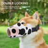 Dog Muzzle For Small Dogs Canvas Cute Mouth Cover With Cow Print For Dogs 360 Degree Full Coverage Comfortable Protective Cover