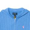 Polo Ralph Lauren Maglione Felpa con Cappuccio Maniche Lunghe Zip Tinta Unita Bambino Blu Porto 313916533-009