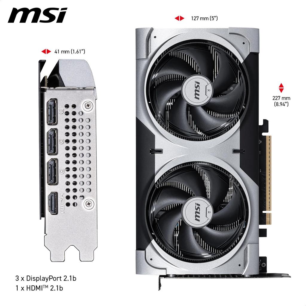 MSI GeForce RTX 5060 Ti 8G VENTUS 2X OC PLUS Graphics Card VD9140
