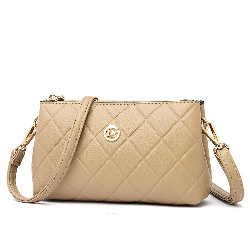 Women's bag 2025 new Xiaoxiangfeng diamond mini wrist change bag, mobile phone bag, simple middle-aged women's messenger bag