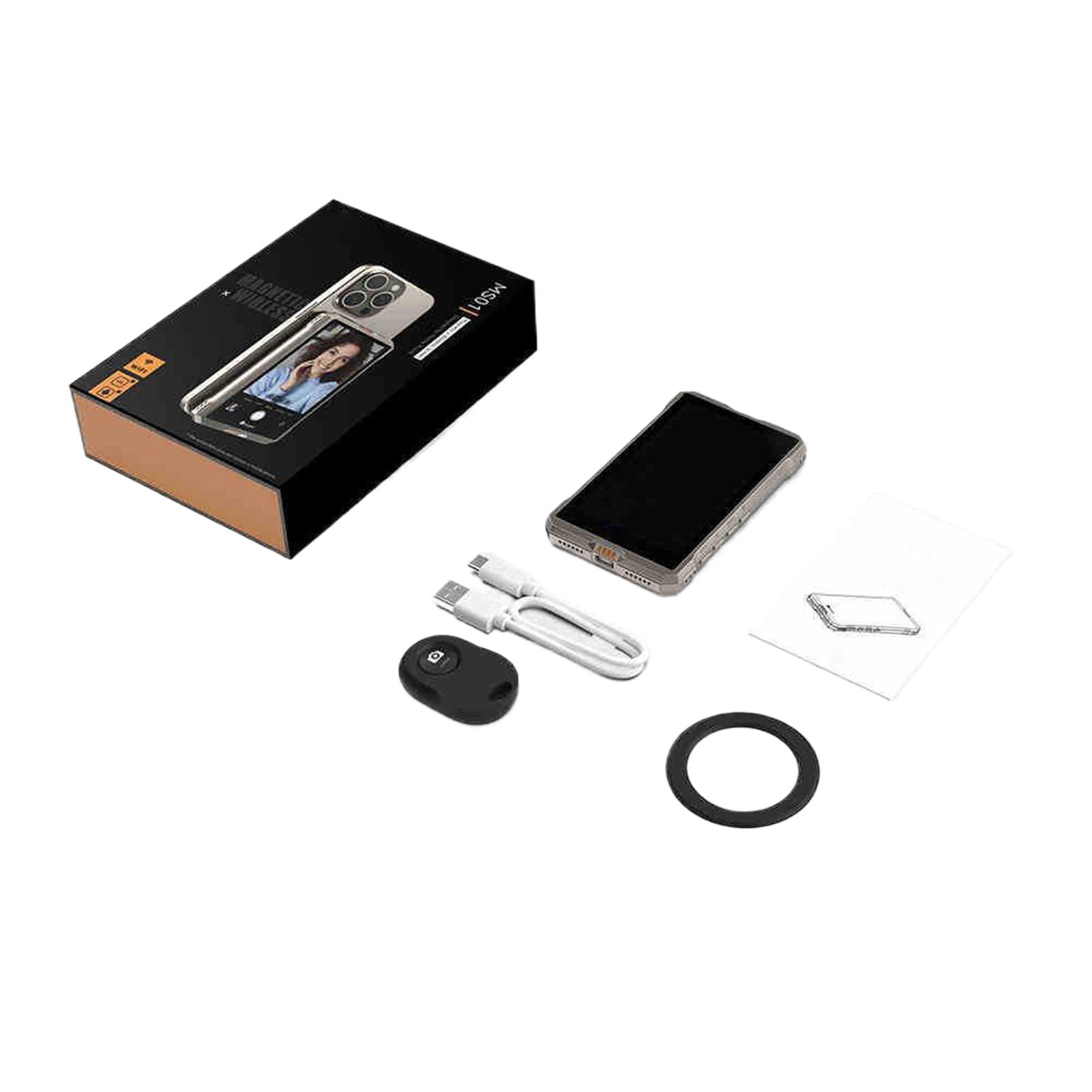 

MS01 Magnetic Phone Selfie Monitor Screen for Smartphone Rear Camera Selfie Vlog Live Stream for iPhone Android