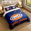 Bedding Set 1 Duvet Cover 2 Pillowcases Gulf Print Soft Bed Linen Bedroom Decor