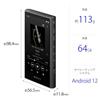 Sony Walkman NW-A307 64GB A300 Series MP3 Player Touch Panel Wireless Hi-Res Audio Bluetooth Android Streaming LDAC aptX HD MicroSD Support Black