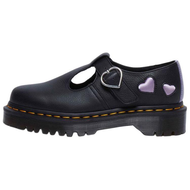 Dr. Martens Leather Fashion Versatile Thick Sole Mary Jane Shoes Women Shoes Black 32141150