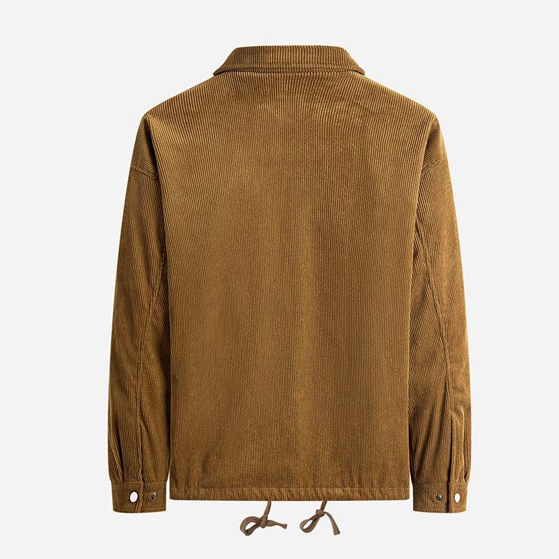 Men Winter Jackets Padded Warm Loose Parka Coat Corduroy Short Jacket Man Solid Single Breasted Windbreaker Winter Men's Casual Jacket Streetwear