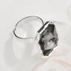Minimalist Rhinestone Open Ring For Women Korean Fashion Geometry Adjustable Knuckle Ring Party Jewelry Lady Gift