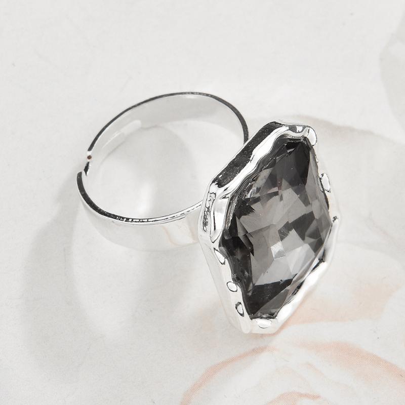 Minimalist Rhinestone Open Ring For Women Korean Fashion Geometry Adjustable Knuckle Ring Party Jewelry Lady Gift