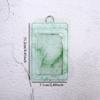 PU ID Card Holder Transparent Badge Holder With Card Slot Three Fold Card Holder Marble Patterned Neck Hanging Card Sleeve