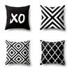 Polyester Pillow Case Geometric Decoration Home Petal Strip Printed Cushion Cover Bedside Cushion Cover Waist Cushion Cover