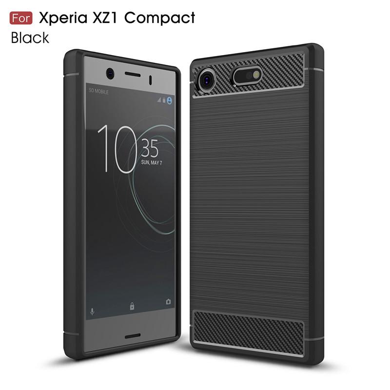 

For Sony Xperia XZ1 Compact G8441 Case Shockproof Silicon Bumpe TPU Silicone Back Cover Soft Case for Sony XZ1 Compact G8441 Sony Xperia XZ1 Compact чёрный